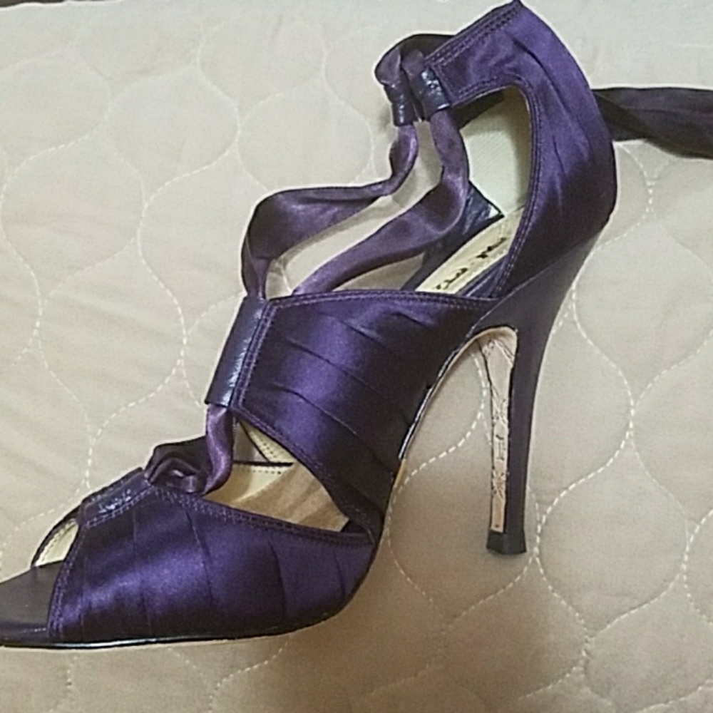 L.A.M.B LACE UP HEELS